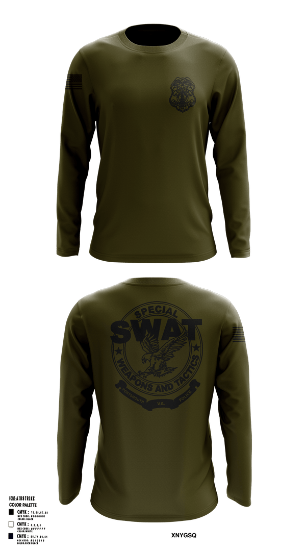 Portsmouth Virginia SWAT  Long Sleeve Performance Shirt - 1