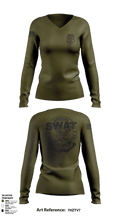 Portsmouth Virginia SWAT  Women's Long Sleeve V-neck Shirt - 1