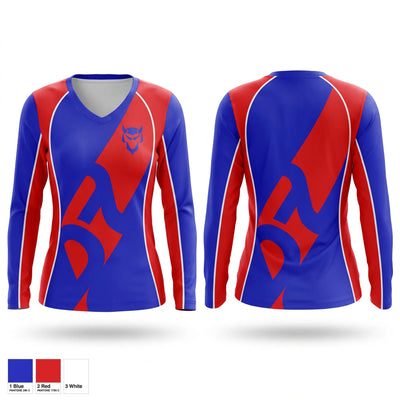 Blue Devils Women's Long Sleeve V-neck Shirt - 1