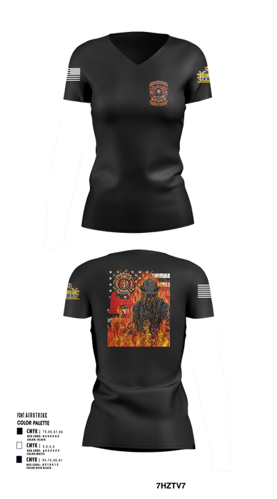 Repair division 53325432 Women's Short Sleeve V-neck Shirt - 101
