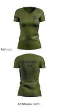 Franklin County Sheriff Office K9 Women's Short Sleeve V-neck Shirt - 11