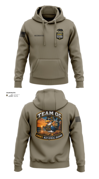 Hoodie, TEAM OC, National Guard, Teamtime, Team time, sublimation, custom sports apparel, team uniforms, spirit wear, spiritwear, sports uniforms, custom shirts, team store, custom team store, fundraiser sports, apparel fundraiser