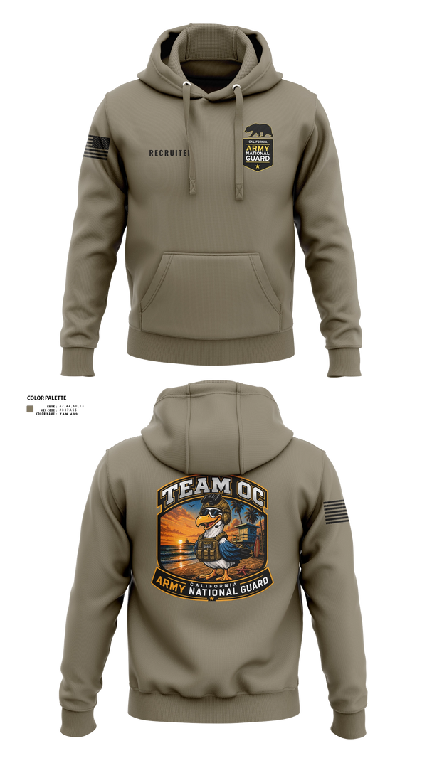 Hoodie, TEAM OC, National Guard, Teamtime, Team time, sublimation, custom sports apparel, team uniforms, spirit wear, spiritwear, sports uniforms, custom shirts, team store, custom team store, fundraiser sports, apparel fundraiser