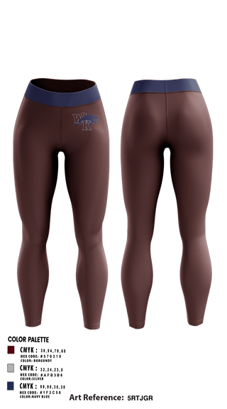 White Knoll High School Track & Field 55705888 Womens Leggings - 12