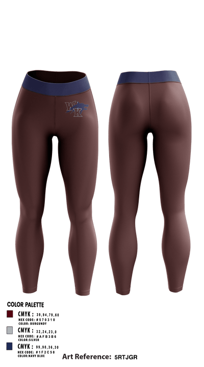 White Knoll High School Track & Field 55705888 Womens Leggings - 12