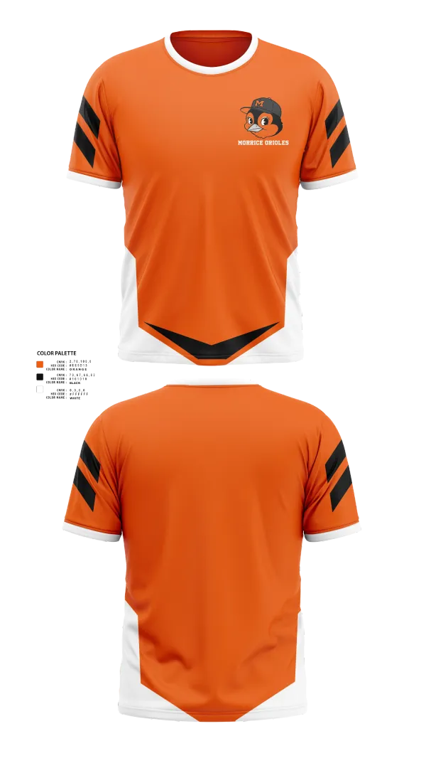 Short Sleeve Performance Shirt, Morrice Orioles, Softball, Teamtime, Team time, sublimation, custom sports apparel, team uniforms, spirit wear, spiritwear, sports uniforms, custom shirts, team store, custom team store, fundraiser sports, apparel fundraiser