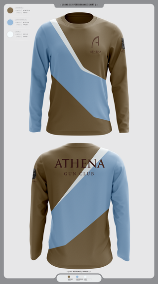 Long Sleeve Performance Shirt, Athena Gun Club, , Teamtime, Team time, sublimation, custom sports apparel, team uniforms, spirit wear, spiritwear, sports uniforms, custom shirts, team store, custom team store, fundraiser sports, apparel fundraiser