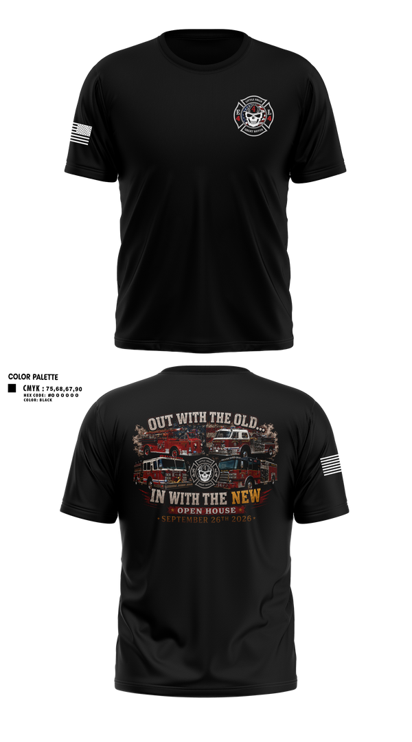 Old School Cotton Feel Shirt, Great Notch Fire Company #4, Fire Department, Teamtime, Team time, sublimation, custom sports apparel, team uniforms, spirit wear, spiritwear, sports uniforms, custom shirts, team store, custom team store, fundraiser sports, apparel fundraiser