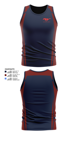 Tank Top, Tulare Western Mustangs, Tennis, Teamtime, Team time, sublimation, custom sports apparel, team uniforms, spirit wear, spiritwear, sports uniforms, custom shirts, team store, custom team store, fundraiser sports, apparel fundraiser