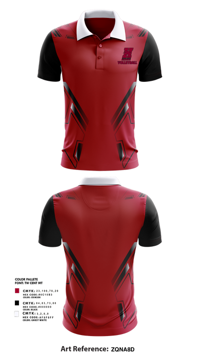 Hastings College Broncos Volleyball 3847301 Short Sleeve Performance Polo - 1