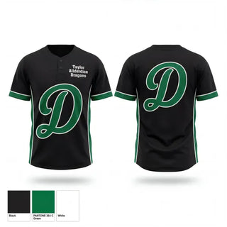 Two Button Softball Jersey, Taylor Allderdice Dragons, Softball, Teamtime, Team time, sublimation, custom sports apparel, team uniforms, spirit wear, spiritwear, sports uniforms, custom shirts, team store, custom team store, fundraiser sports, apparel fundraiser