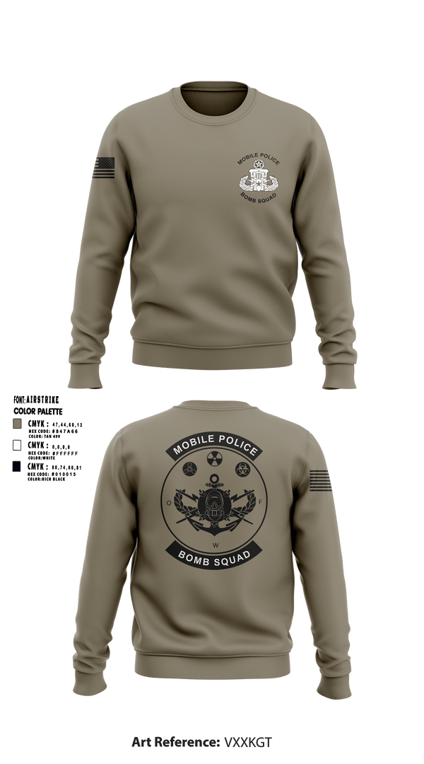 Mobile Police Bomb Squad 47120008 Crew Neck Sweatshirt - 1