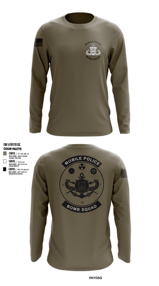 Mobile Police Bomb Squad 47120008 Long Sleeve Performance Shirt - 1