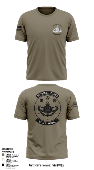Mobile Police Bomb Squad 47120008 Old School Cotton Feel Shirt - 1