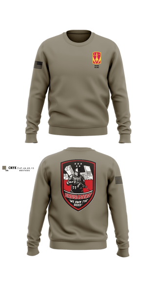Charlie "Crusaders" Battery, 3-2 ADA BN 71071868 Crew Neck Sweatshirt - 6