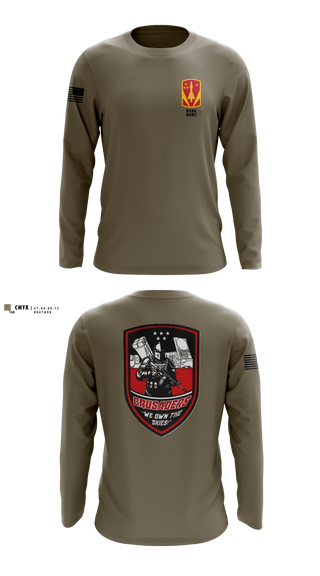 Charlie "Crusaders" Battery, 3-2 ADA BN 71071868 Long Sleeve Performance Shirt - 6