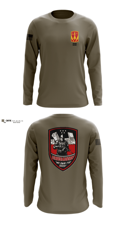 Charlie "Crusaders" Battery, 3-2 ADA BN 71071868 Long Sleeve Performance Shirt - 6