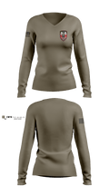 Charlie "Crusaders" Battery, 3-2 ADA BN Women's Long Sleeve V-neck Shirt - 1