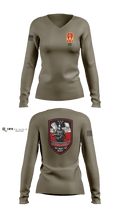 Charlie "Crusaders" Battery, 3-2 ADA BN 71071868 Women's Long Sleeve V-neck Shirt - 6