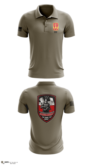 Charlie "Crusaders" Battery, 3-2 ADA BN 71071868 Short Sleeve Performance Polo - 6