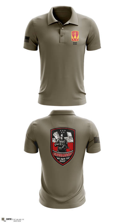 Charlie "Crusaders" Battery, 3-2 ADA BN 71071868 Short Sleeve Performance Polo - 6