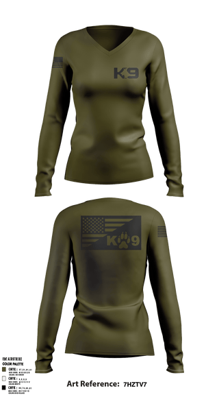 Liberty  Women's Long Sleeve V-neck Shirt - 1