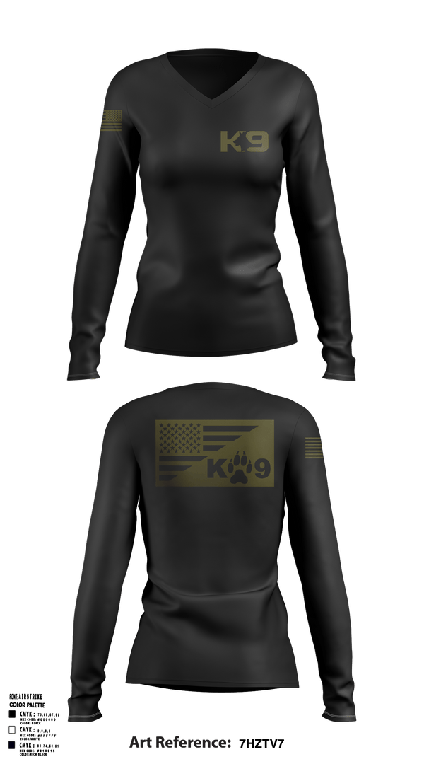 Liberty  Women's Long Sleeve V-neck Shirt - 2