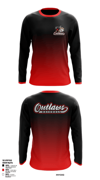 Lexington Outlaws 79435627 Long Sleeve Performance Shirt 1