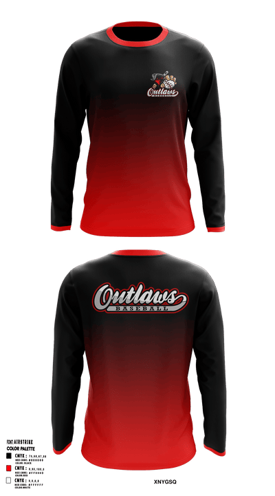 Lexington Outlaws 79435627 Long Sleeve Performance Shirt 1