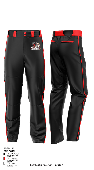 Lexington Outlaws 79435627 Baseball Pants - 2