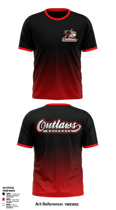 Lexington Outlaws 79435627 Short Sleeve Performance Shirt - 1