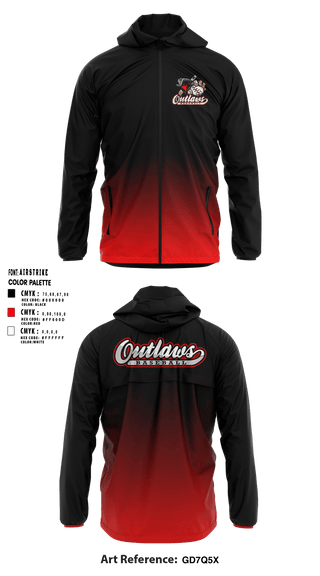 Lexington Outlaws 79435627 Windbreaker - 2