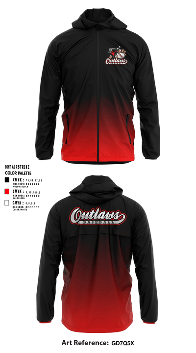 Lexington Outlaws 79435627 Windbreaker - 2