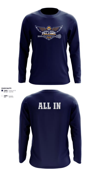 Saddle Brook Falcons Lacrosse 64067977 Short Sleeve Performance Shirt - 5