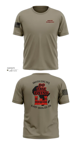 Old School Cotton Feel Shirt, 180th ESC, Army, Teamtime, Team time, sublimation, custom sports apparel, team uniforms, spirit wear, spiritwear, sports uniforms, custom shirts, team store, custom team store, fundraiser sports, apparel fundraiser