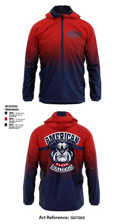 American Bulldogs 59810348 Windbreaker - 1