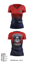 American Bulldogs 59810348 Women's Short Sleeve V-neck Shirt - 1
