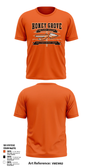 Honey Grove Baseball 79454883 Short Sleeve Performance Shirt - 5