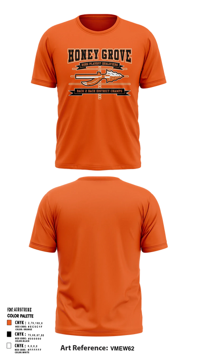 Honey Grove Baseball 79454883 Short Sleeve Performance Shirt - 5