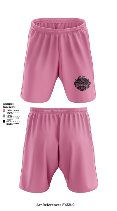 SSA Lady Diamonds Athletic Shorts With Pockets - 5