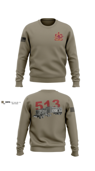 Crew Neck Sweatshirt, 513th Transportation Company, Army, Teamtime, Team time, sublimation, custom sports apparel, team uniforms, spirit wear, spiritwear, sports uniforms, custom shirts, team store, custom team store, fundraiser sports, apparel fundraiser