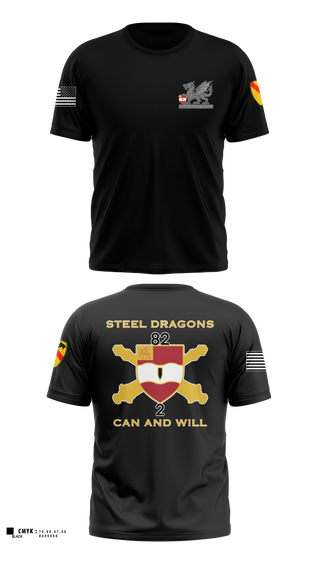 2nd Battalion 82nd Field Artillery “Steel Dragon” 56228393 Old School Cotton Feel Shirt - 45