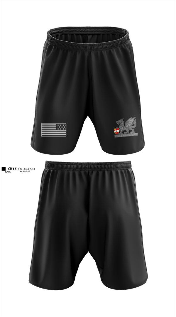 2nd Battalion 82nd Field Artillery “Steel Dragon” 56228393 Athletic Shorts With Pockets - 45