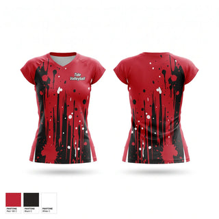 Short Sleeve Womens Volleyball Jersey, Tide Volleyball, Women's Volleyball, Teamtime, Team time, sublimation, custom sports apparel, team uniforms, spirit wear, spiritwear, sports uniforms, custom shirts, team store, custom team store, fundraiser sports, apparel fundraiser