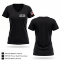 NEW YORK STATE POLICE 42447951 Women's Short Sleeve V-neck Shirt - 1