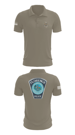 Short Sleeve Performance Polo, Florence Police Department, Police, Teamtime, Team time, sublimation, custom sports apparel, team uniforms, spirit wear, spiritwear, sports uniforms, custom shirts, team store, custom team store, fundraiser sports, apparel fundraiser