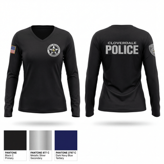 Cloverdale police department 51984655 Women's Long Sleeve V-neck Shirt - 1