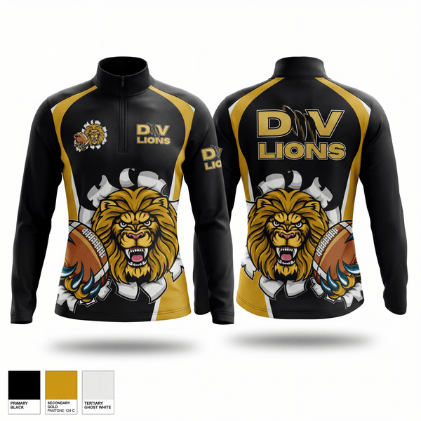 DMV LIONS 31125669 Quarter Zip Jacket - 1