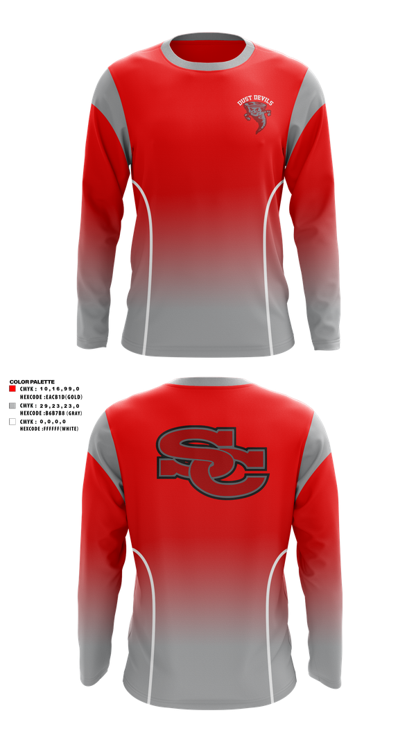 Long Sleeve Performance Shirt, Dust devils, Men's Basketball, Teamtime, Team time, sublimation, custom sports apparel, team uniforms, spirit wear, spiritwear, sports uniforms, custom shirts, team store, custom team store, fundraiser sports, apparel fundraiser