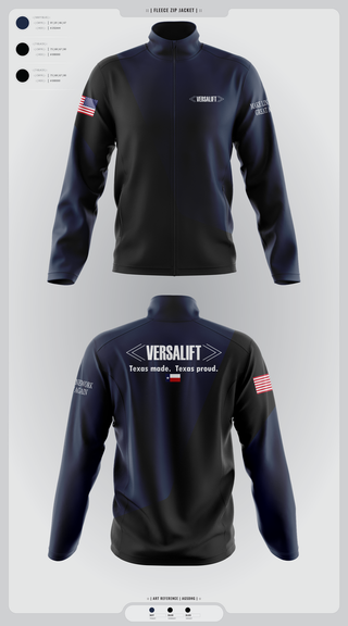 Fleece Jacket, Versalift, , Teamtime, Team time, sublimation, custom sports apparel, team uniforms, spirit wear, spiritwear, sports uniforms, custom shirts, team store, custom team store, fundraiser sports, apparel fundraiser